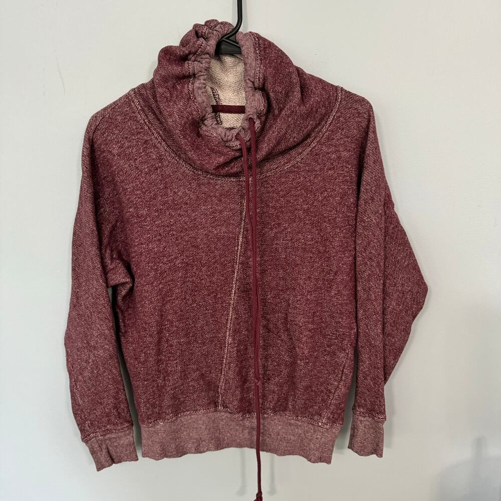 Ruff Hewn Relax Heathered Dark Red Pullover Sweatshirt Size Small